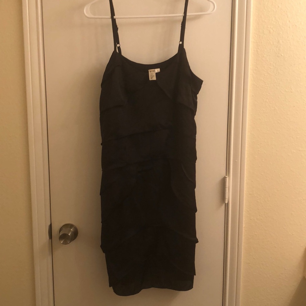 Emma & Michele Black Tiered Flapper Style dress
